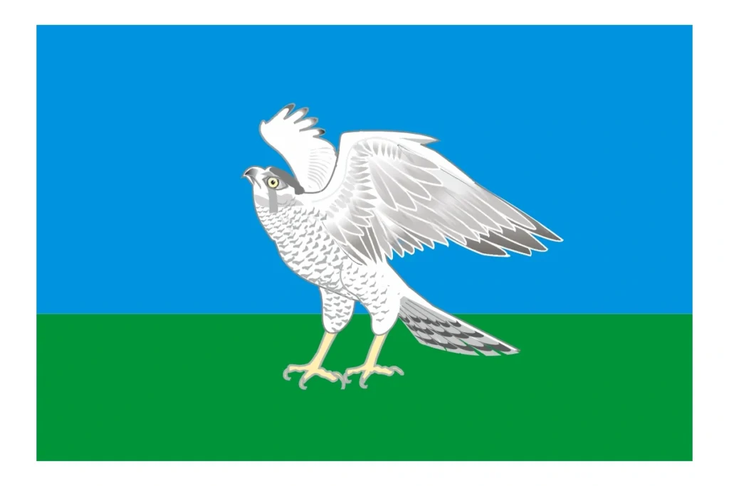 Флаг Миякинского района — шёлк, 135×90 см